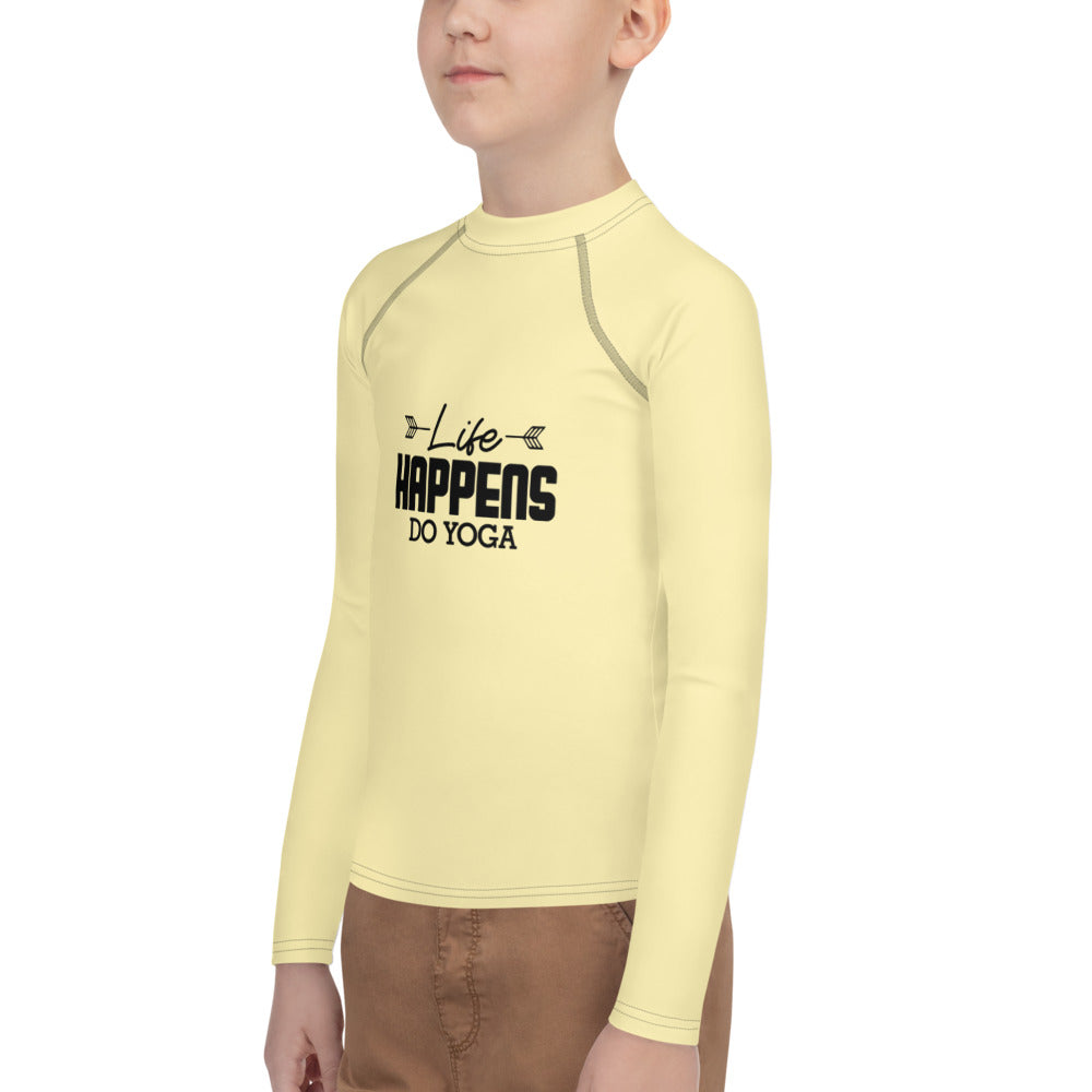 LIFE HAPPENS DO YOGA - Youth Rash Guard