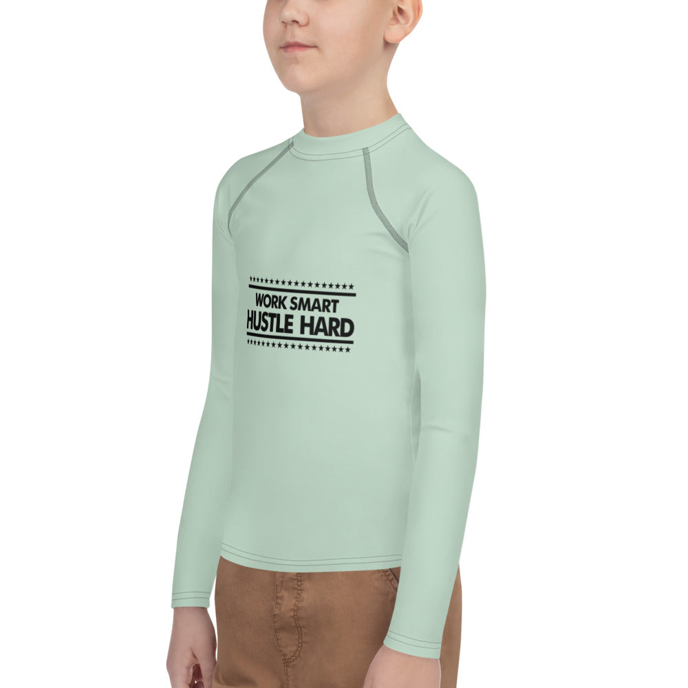 WORK SMART HUSTLE HARD - Youth Rash Guard