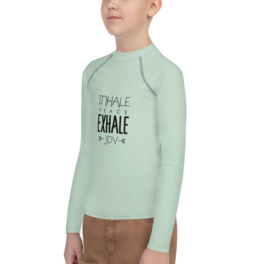 INHALE PEACE EXHALE JOY - Youth Rash Guard