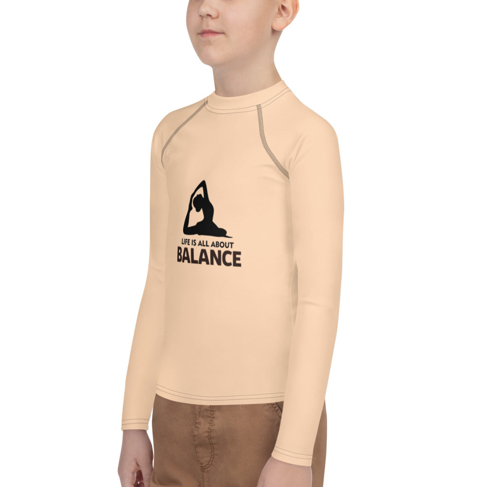 LIFE IS ALL ABOUT BALANCE - Youth Rash Guard