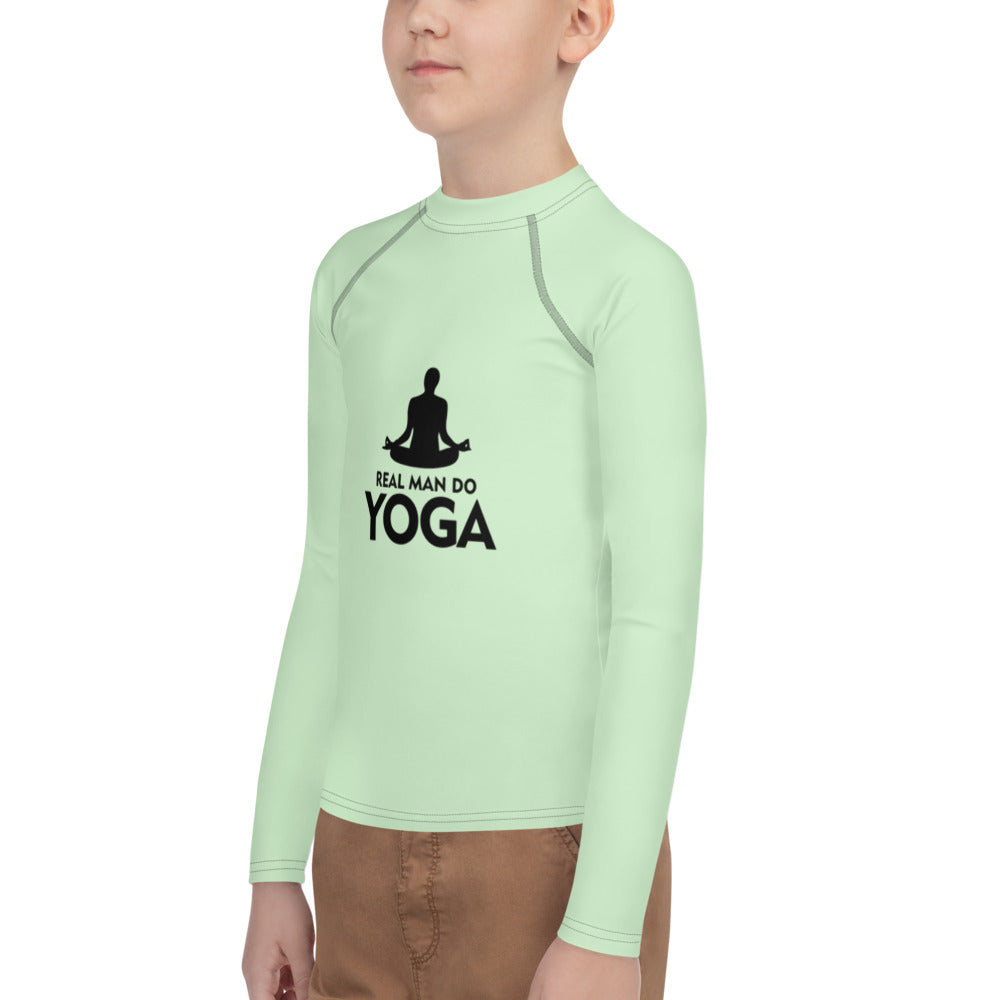 REAL MAN DO YOGA - Youth Rash Guard