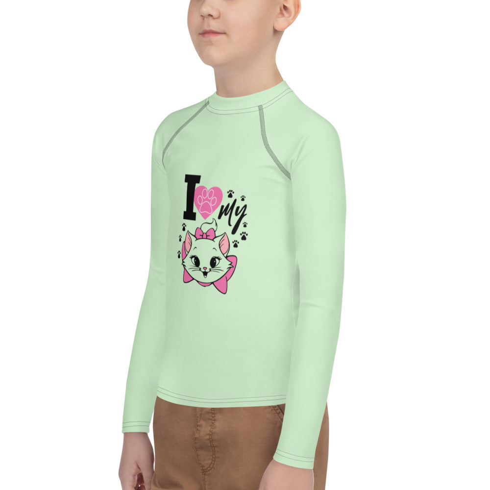 I LOVE MY CAT - Youth Rash Guard