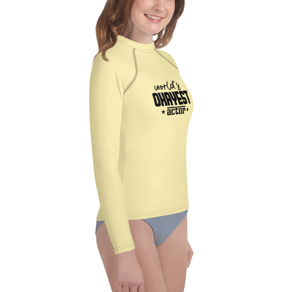 WORLD'S OKAYEST ACTOR - Youth Rash Guard