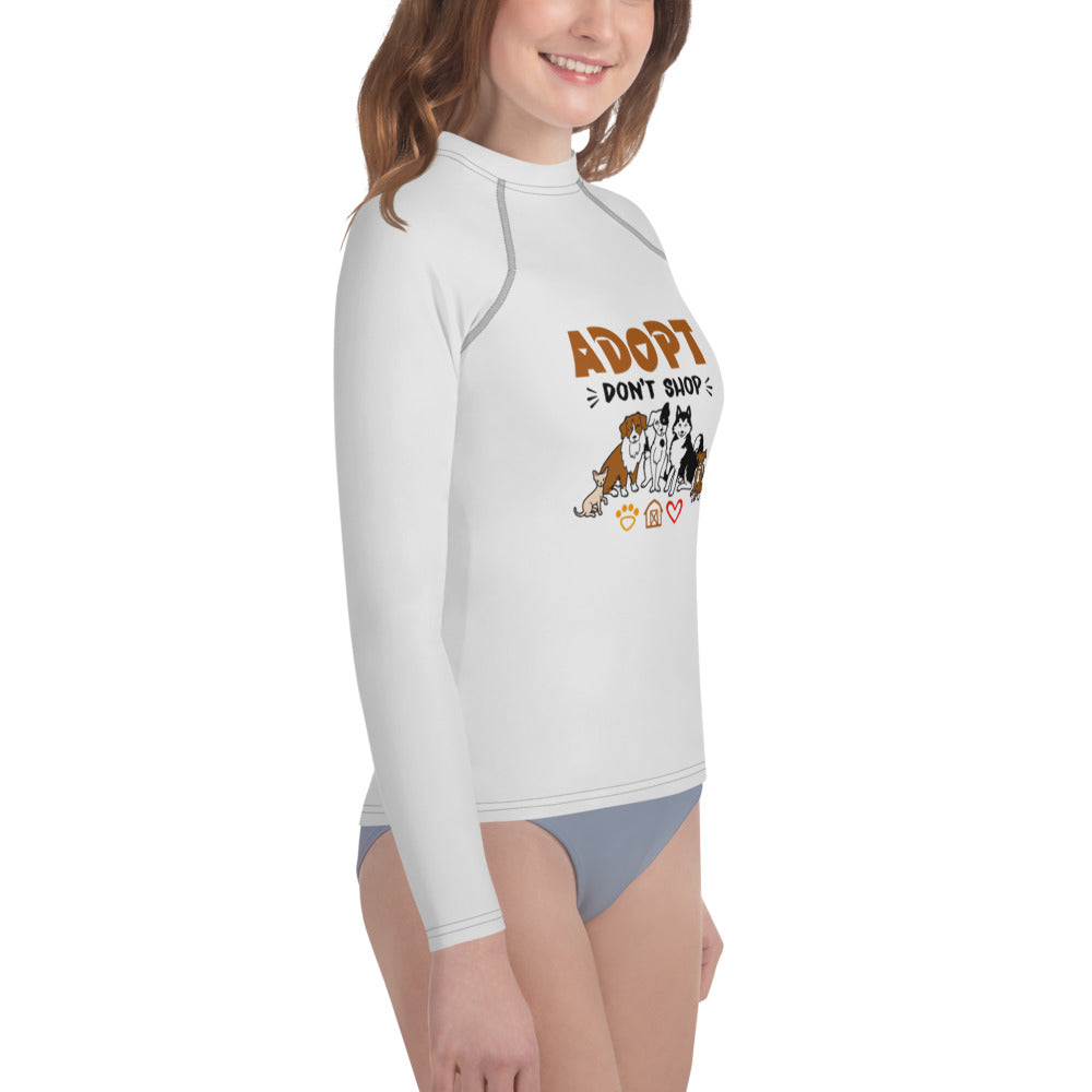 ADOPT DON'T SHOP - Youth Rash Guard