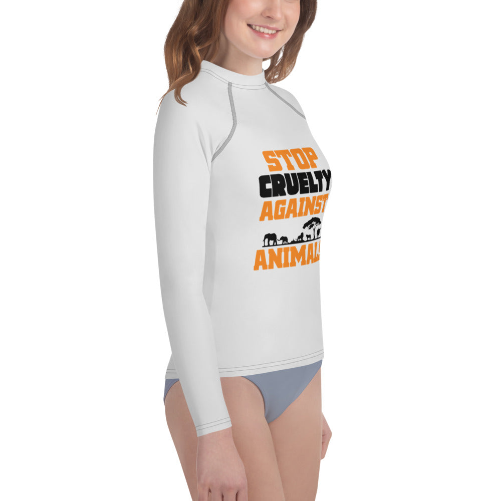 STOP CRUELTY AGAINST ANIMALS - Youth Rash Guard