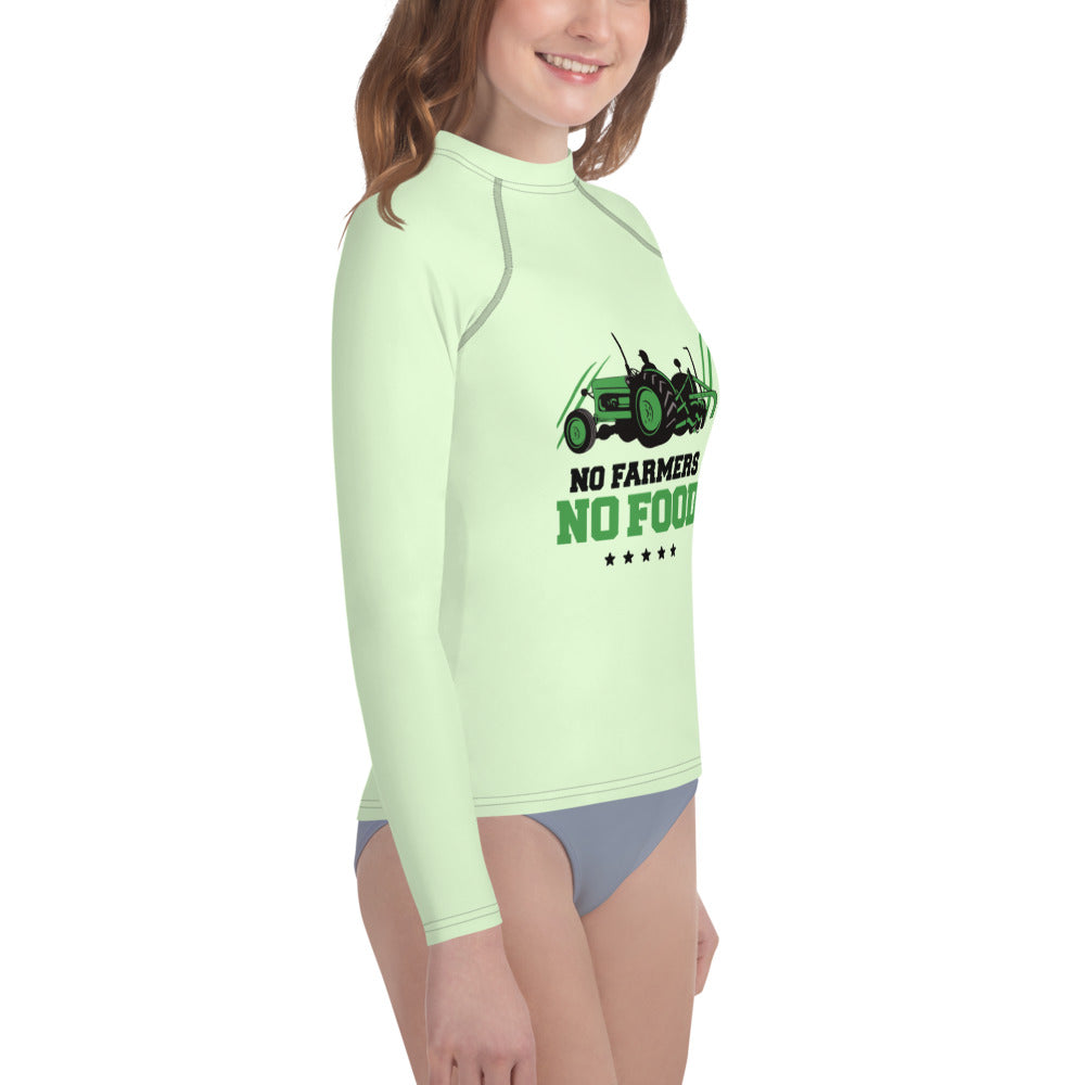 NO FARMERS NO FOOD - Youth Rash Guard