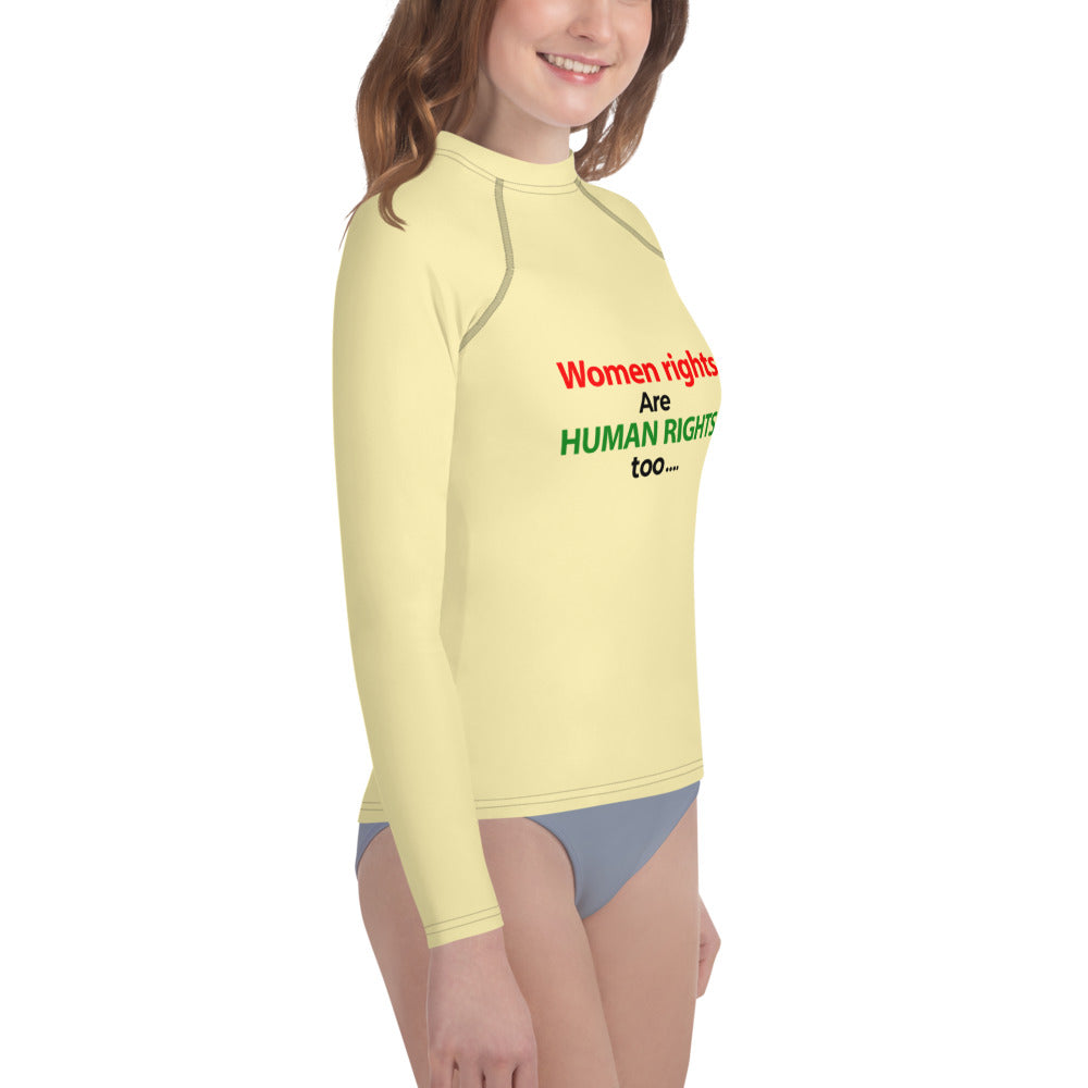 WOMEN RIGHTS ARE HUMAN RIGHTS TOO - Youth Rash Guard