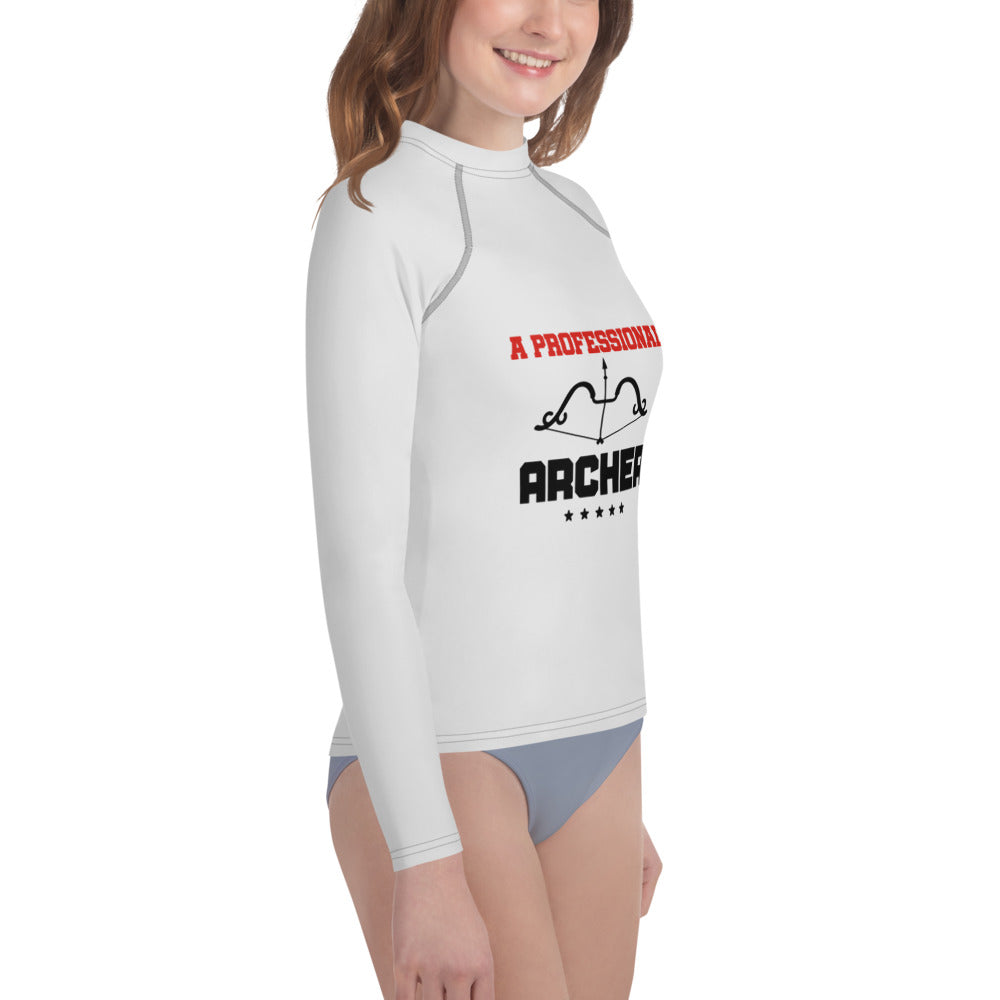 A PROFESSIONAL ARCHER - Youth Rash Guard