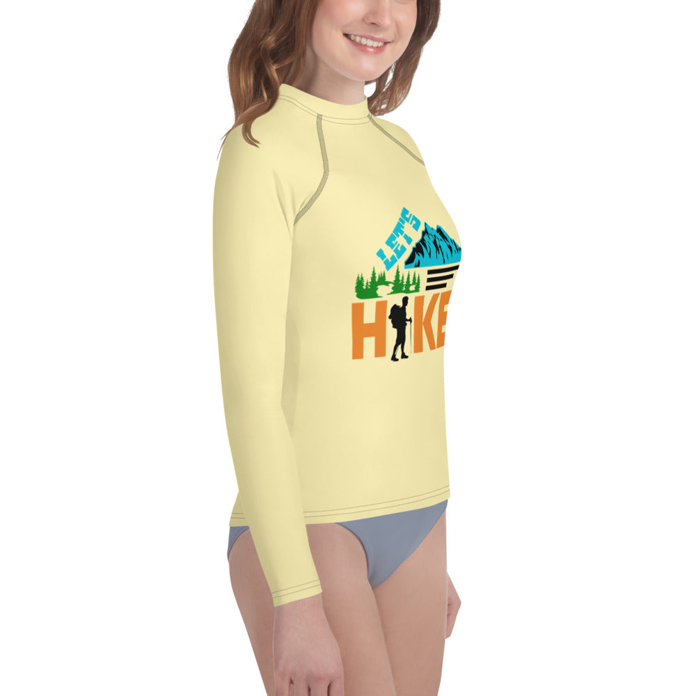 LET'S HIKE - Youth Rash Guard