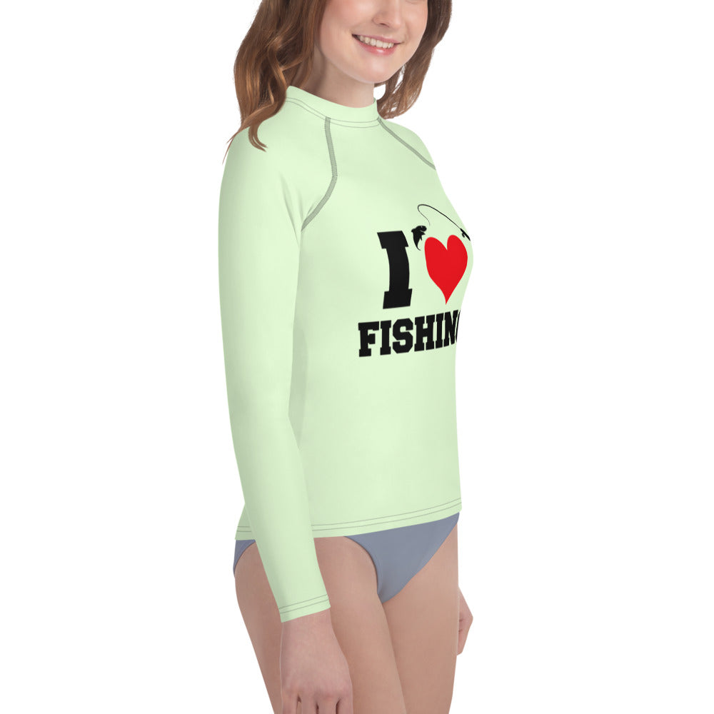 I LOVE FISHING - Youth Rash Guard