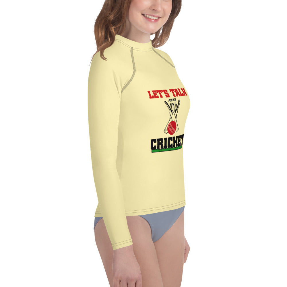 LET'S TALK ABOUT CRICKET - Youth Rash Guard