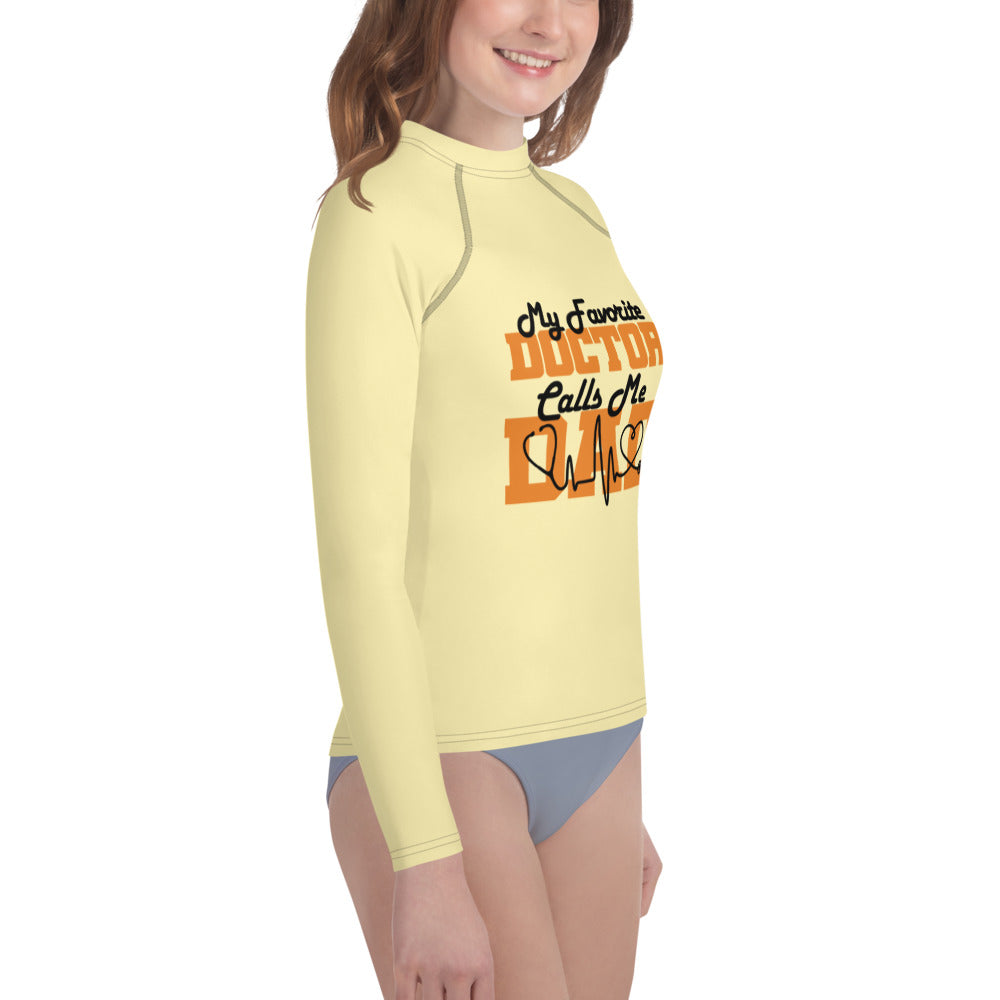 MY FAVORITE DOCTOR CALLS ME DAD - Youth Rash Guard