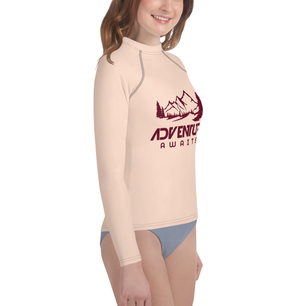 ADVENTURE AWAITS - Youth Rash Guard