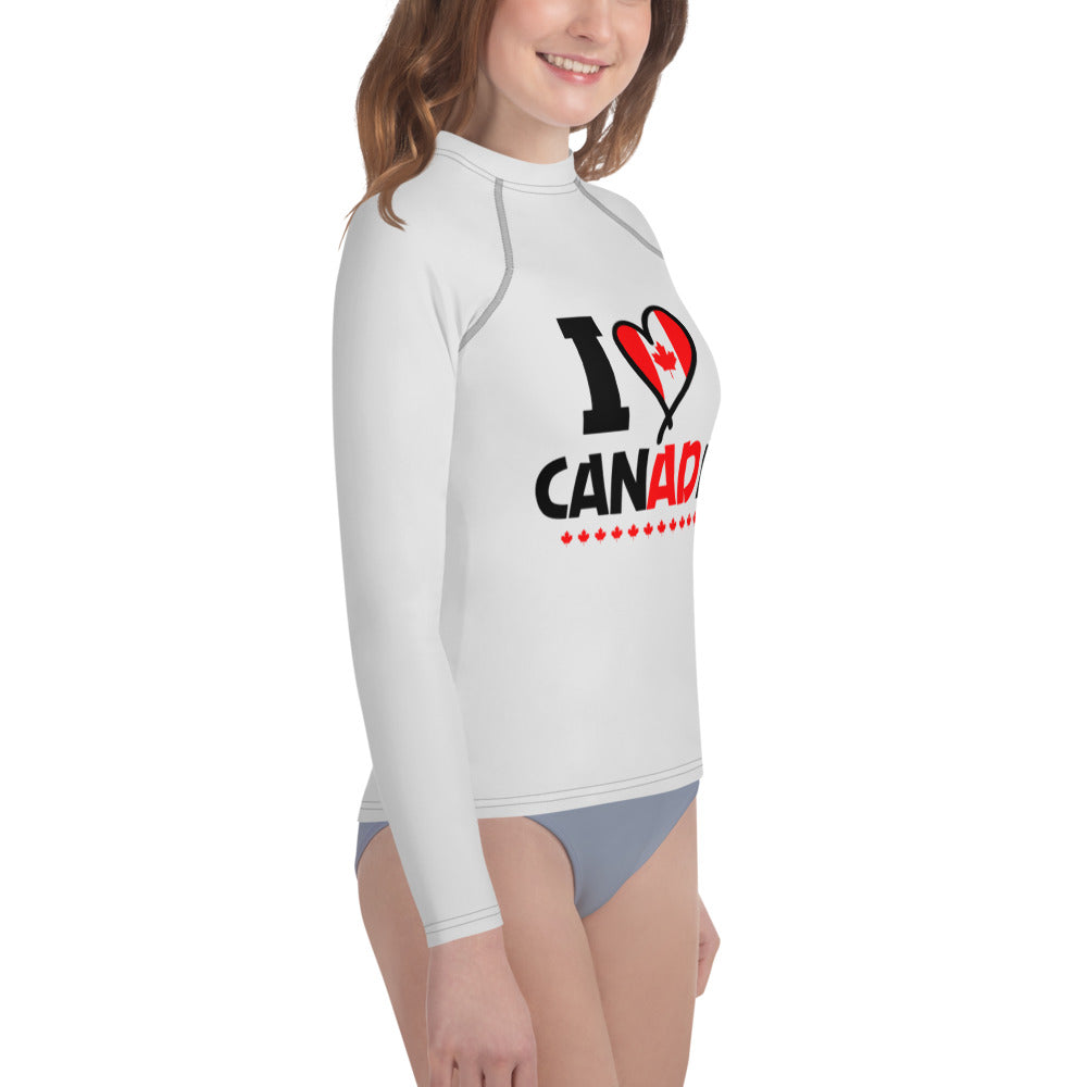 I LOVE CANADA - Youth Rash Guard