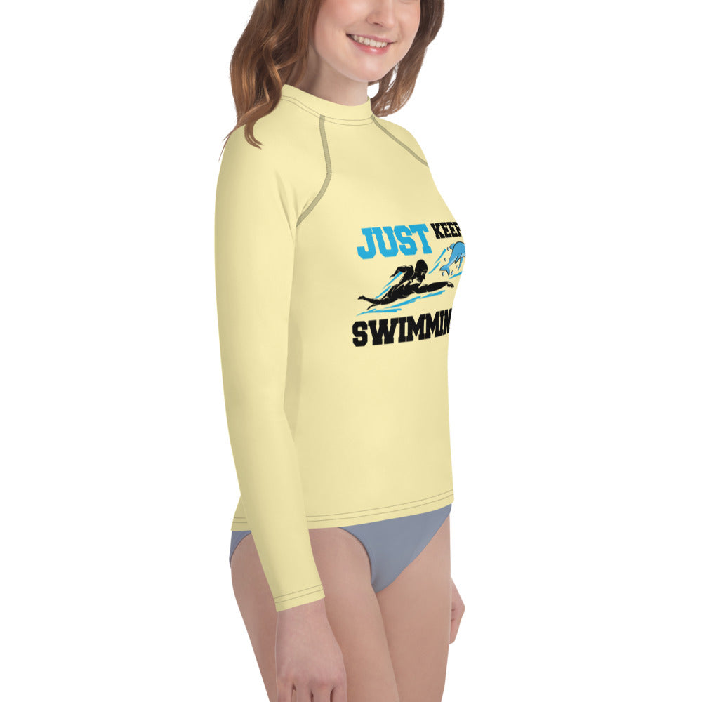 JUST KEEP SWIMMING - Youth Rash Guard