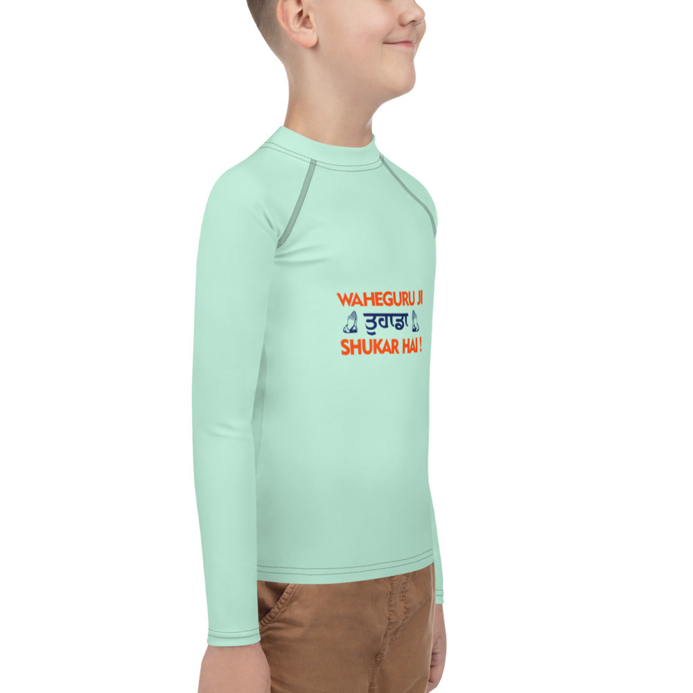 WAHEGURU JI TERA SHUKAR HAI - Youth Rash Guard