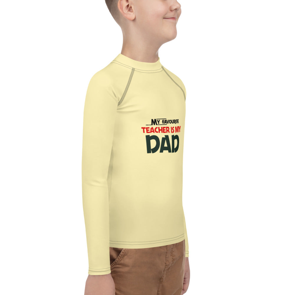 MY FAVOURITE TEACHER IS DAD - Youth Rash Guard