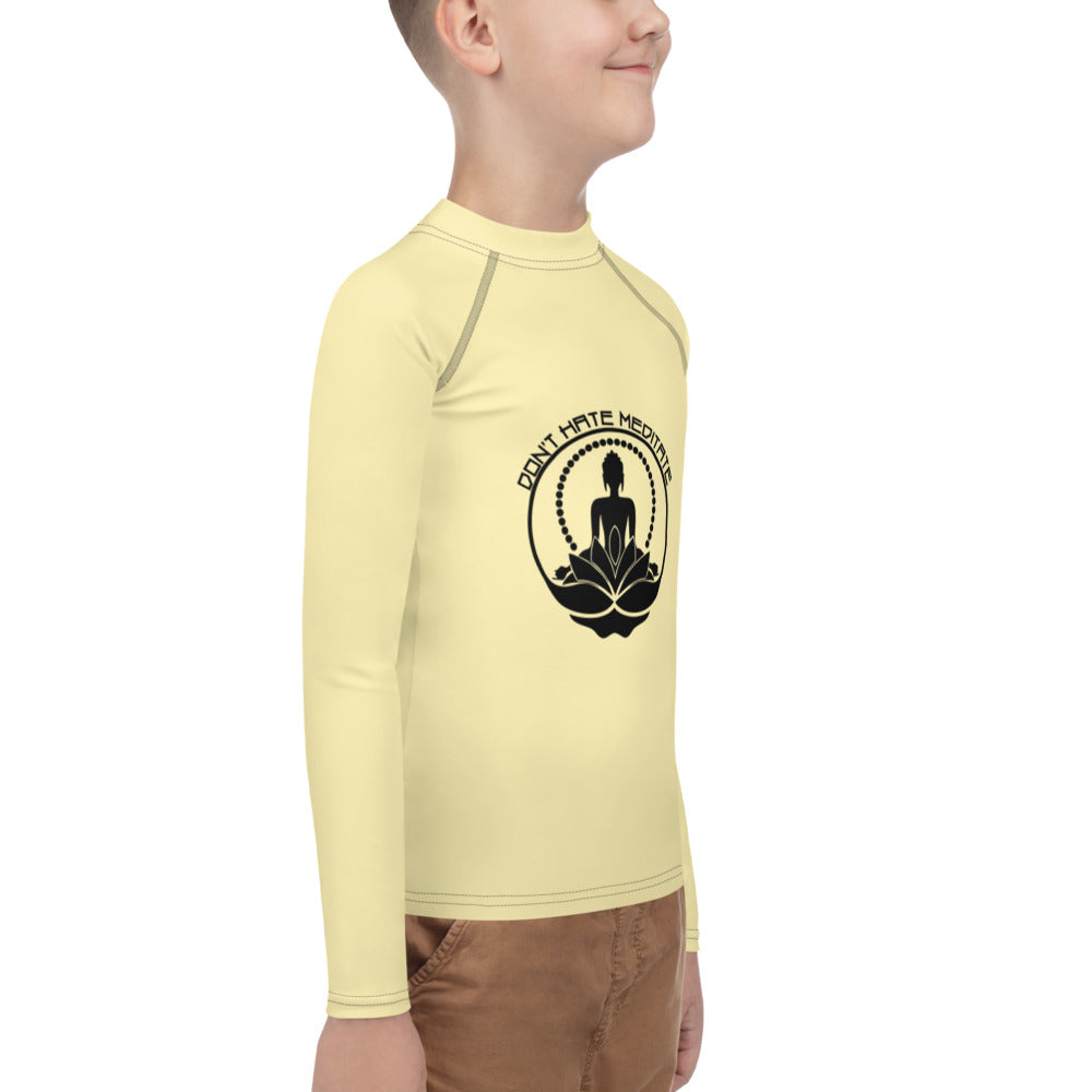 DON'T HATE MEDITATE - Youth Rash Guard