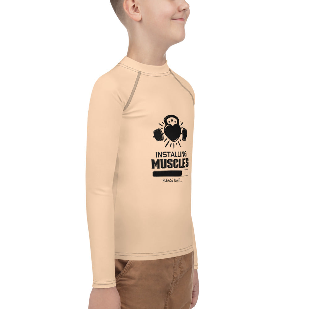 INSTALLING MUSCLES - Youth Rash Guard