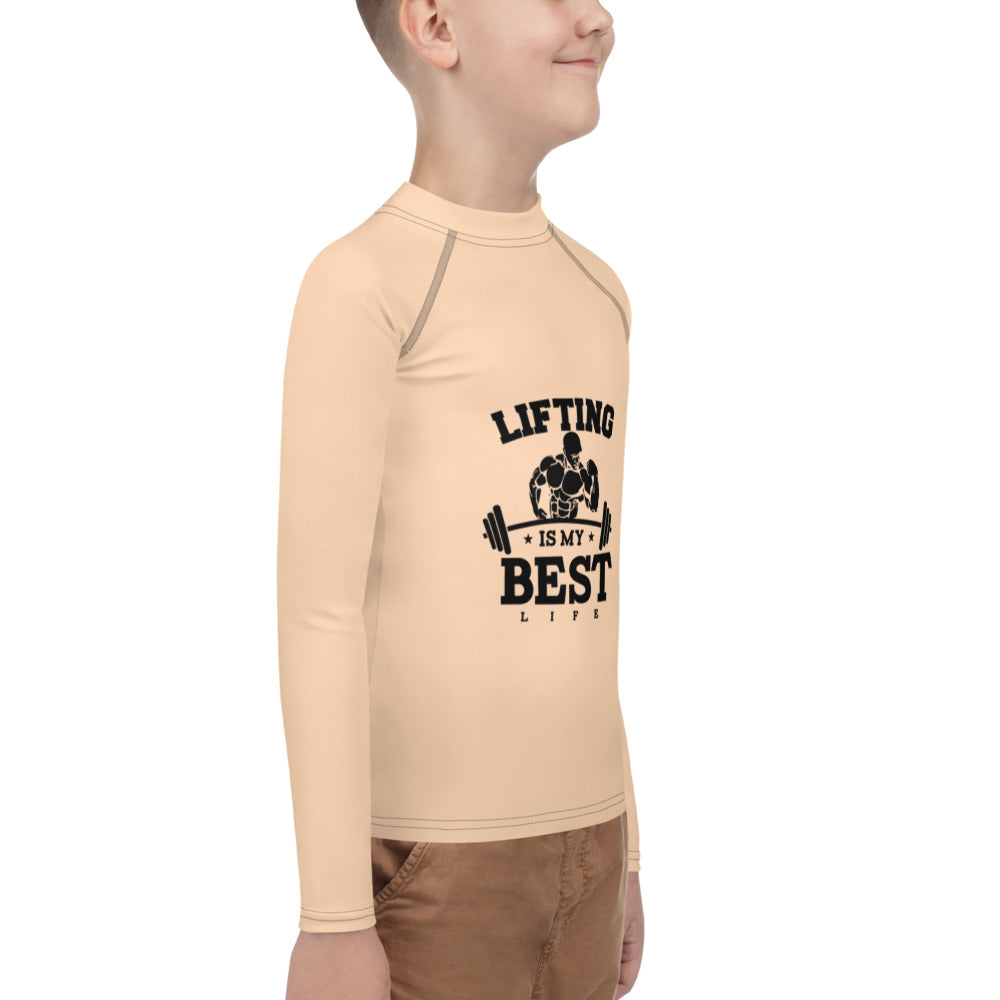 LIFTING IS MY BEST LIFE - Youth Rash Guard