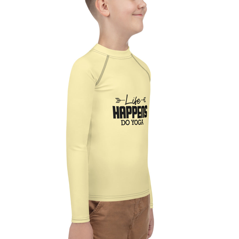 LIFE HAPPENS DO YOGA - Youth Rash Guard
