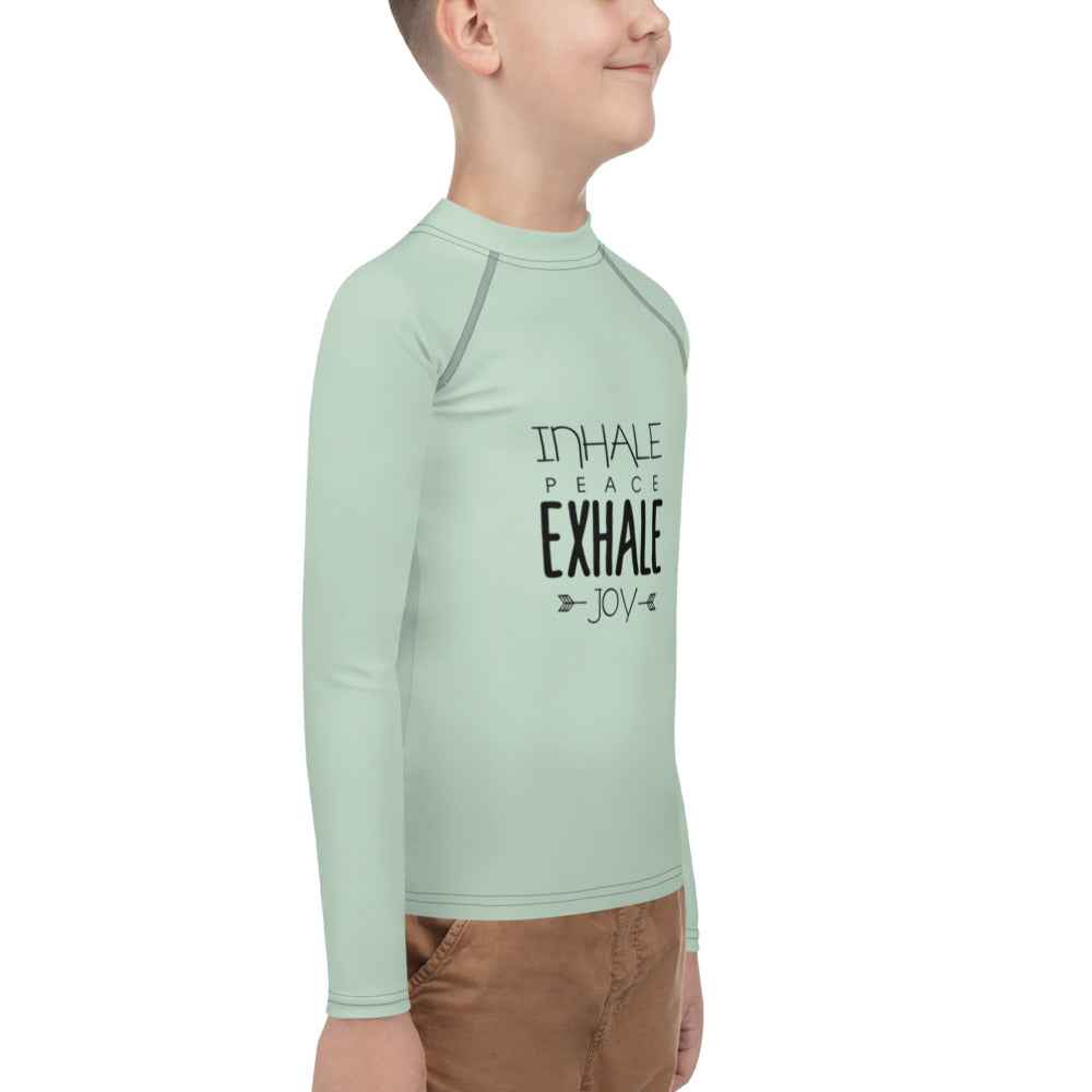INHALE PEACE EXHALE JOY - Youth Rash Guard