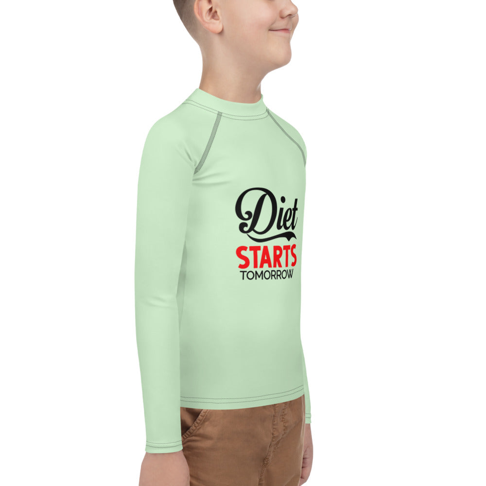 DIET STARTS TOMORROW - Youth Rash Guard