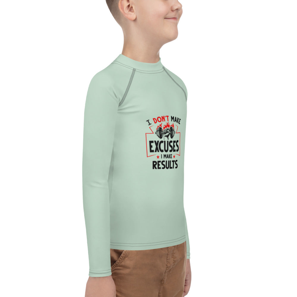I DON'T MAKE EXCUSES - Youth Rash Guard