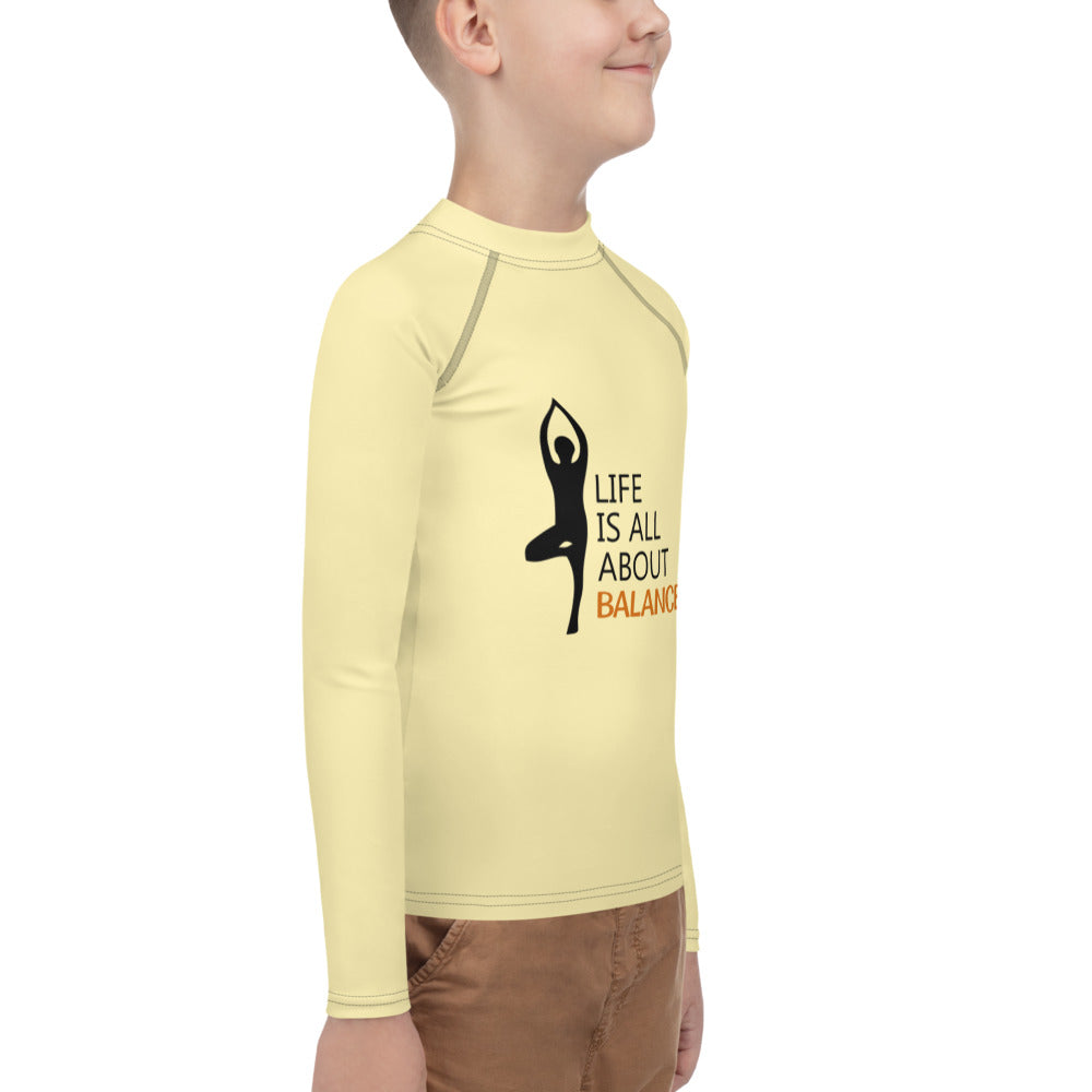 LIFE IS ALL ABOUT BALANCE - Youth Rash Guard