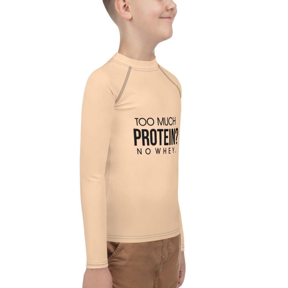 TOO MUCH PROTEIN - Youth Rash Guard