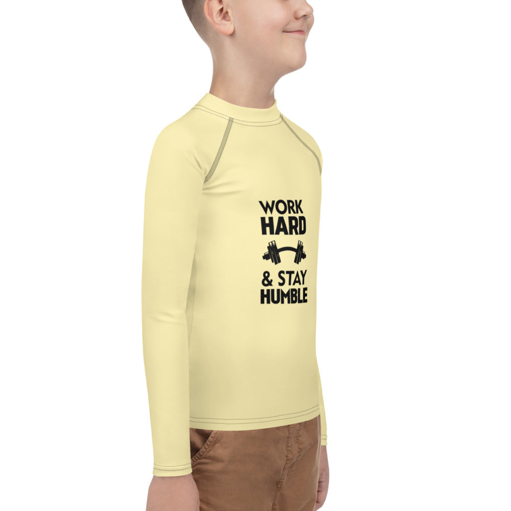 WORK HARD & STAY HUMBLE - Youth Rash Guard