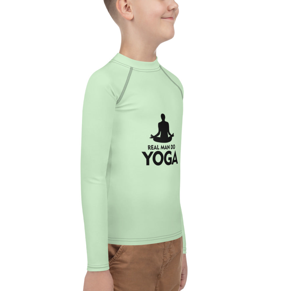 REAL MAN DO YOGA - Youth Rash Guard