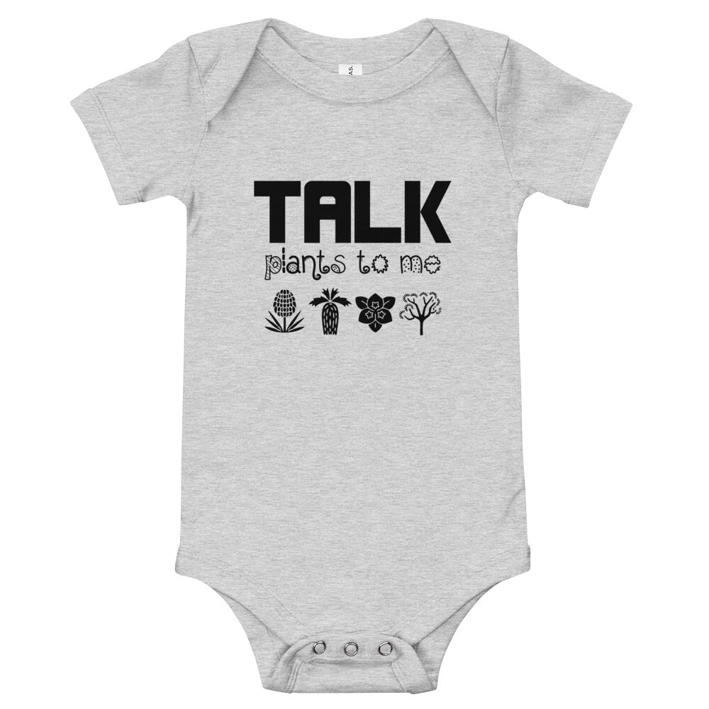 TALK PLANTS TO ME- Baby short sleeve one piece