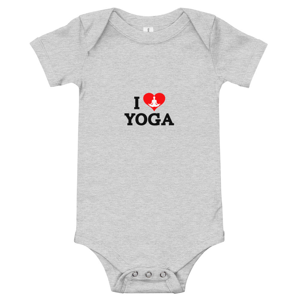 I LOVE YOGA- Baby short sleeve one piece