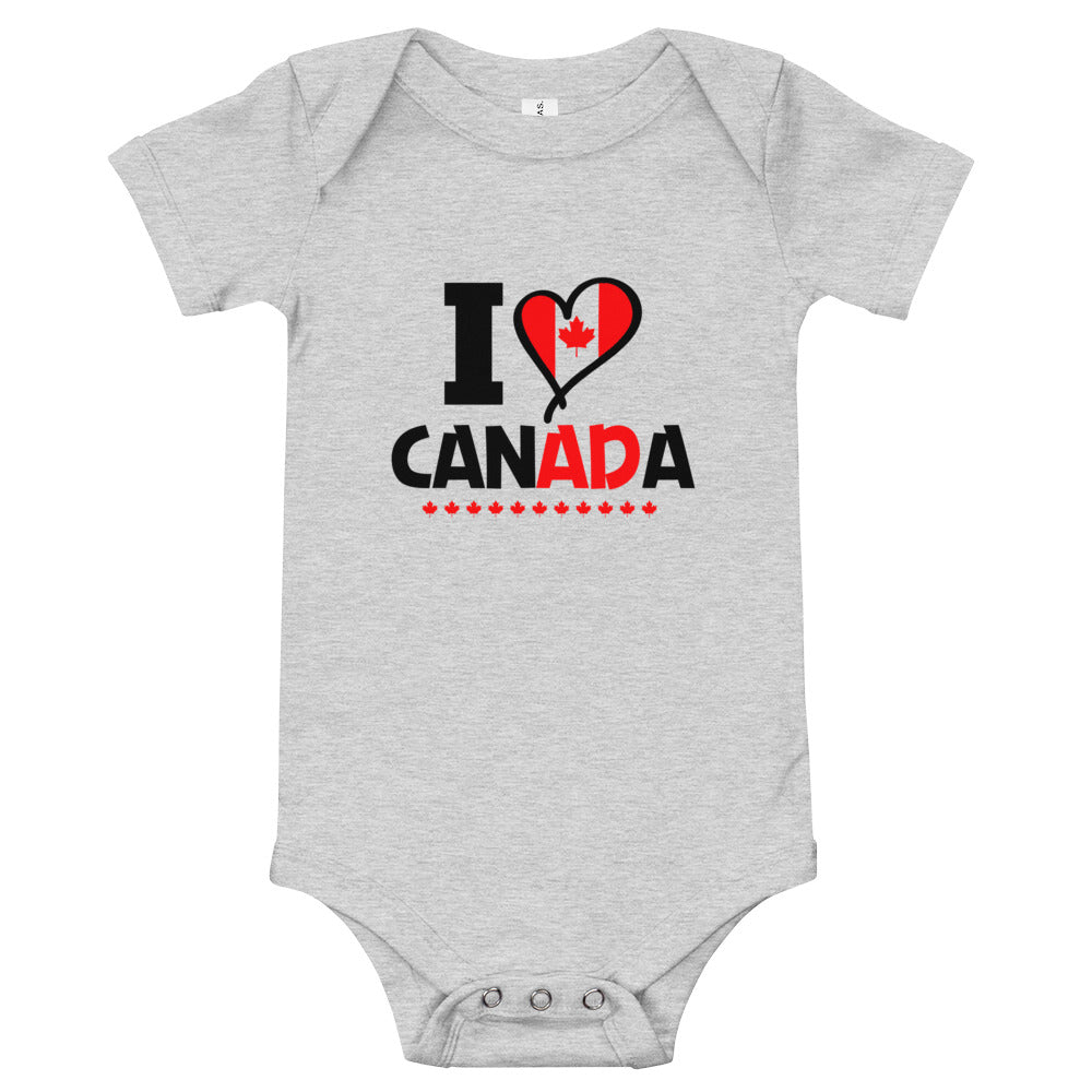 I LOVE CANADA - Baby short sleeve one piece