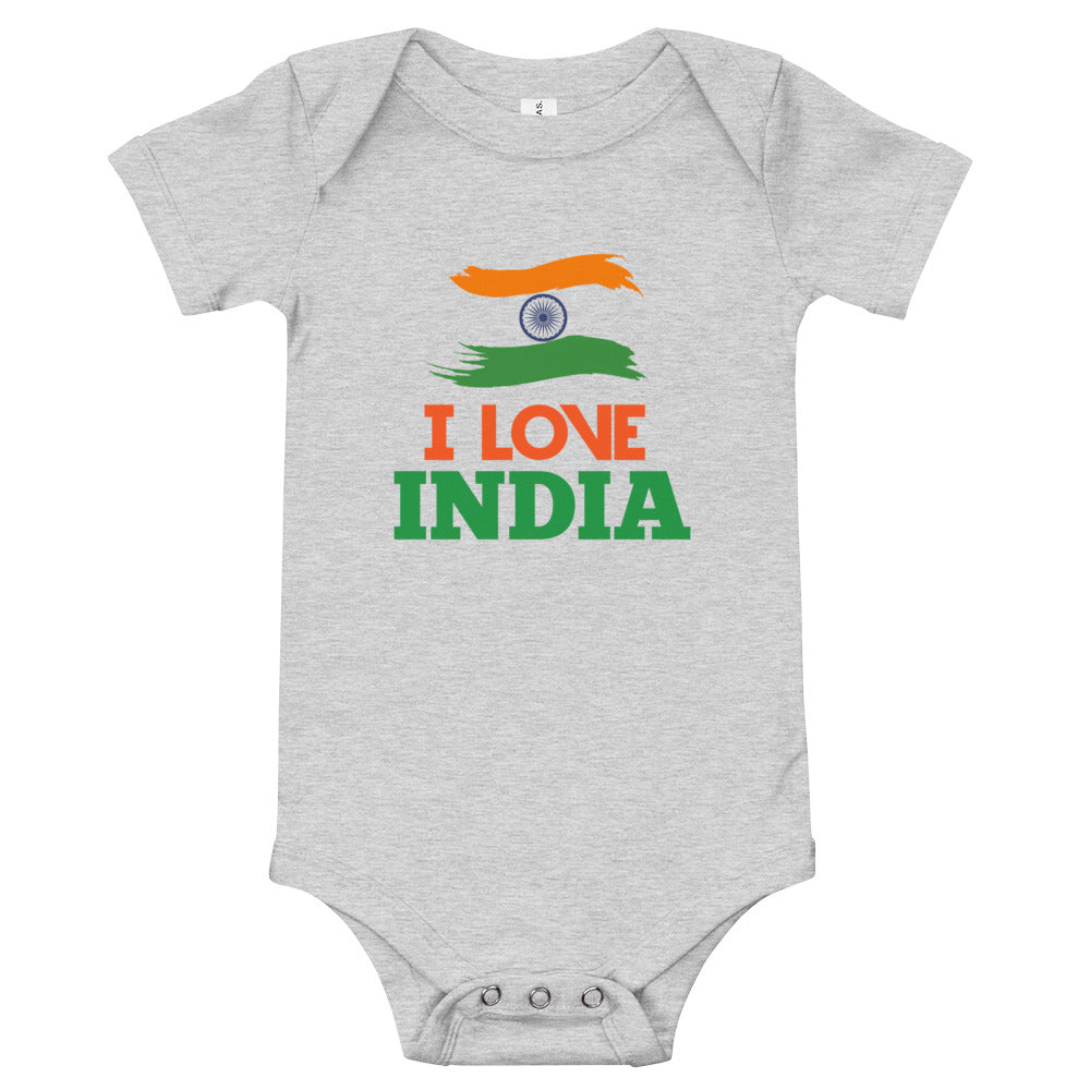 I LOVE INDIA - Baby short sleeve one piece