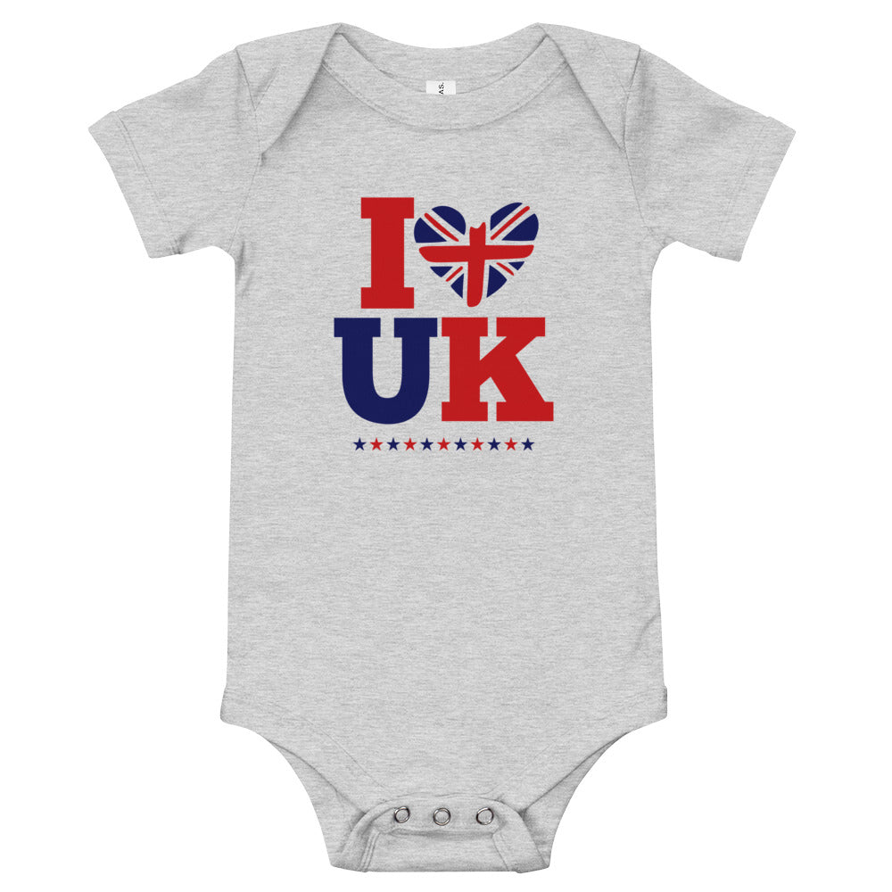 I LOVE UK - Baby short sleeve one piece