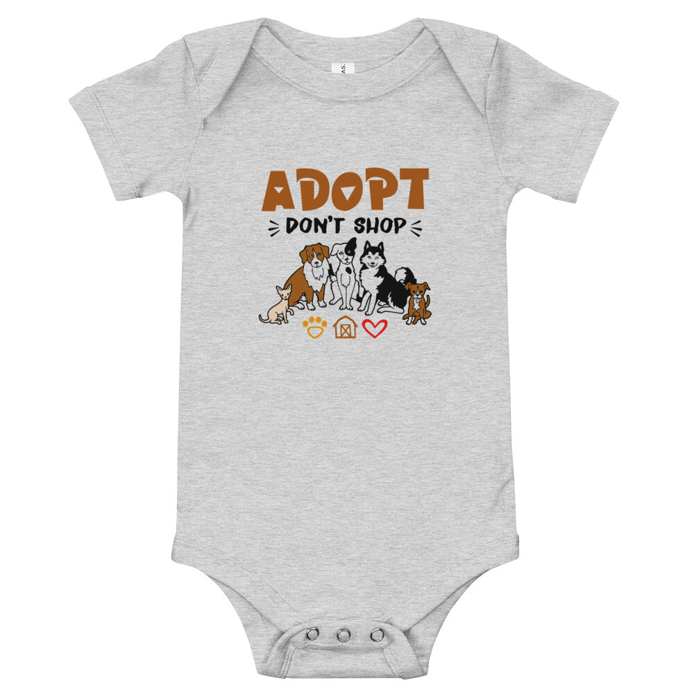 ADOPT DON'T SHOP - Baby short sleeve one piece