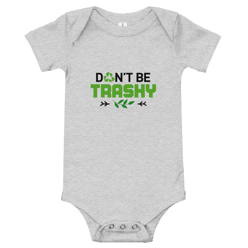 DON'T BE TRASHY - Baby short sleeve one piece