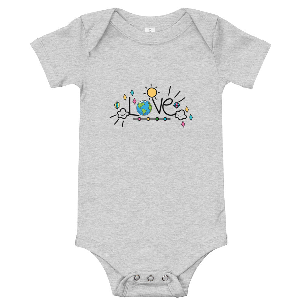 LOVE EARTH - Baby short sleeve one piece