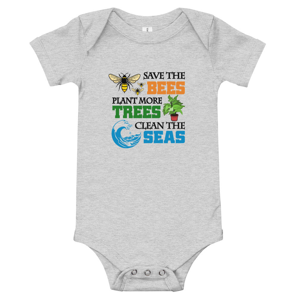 SAVE THE BEES - Baby short sleeve one piece