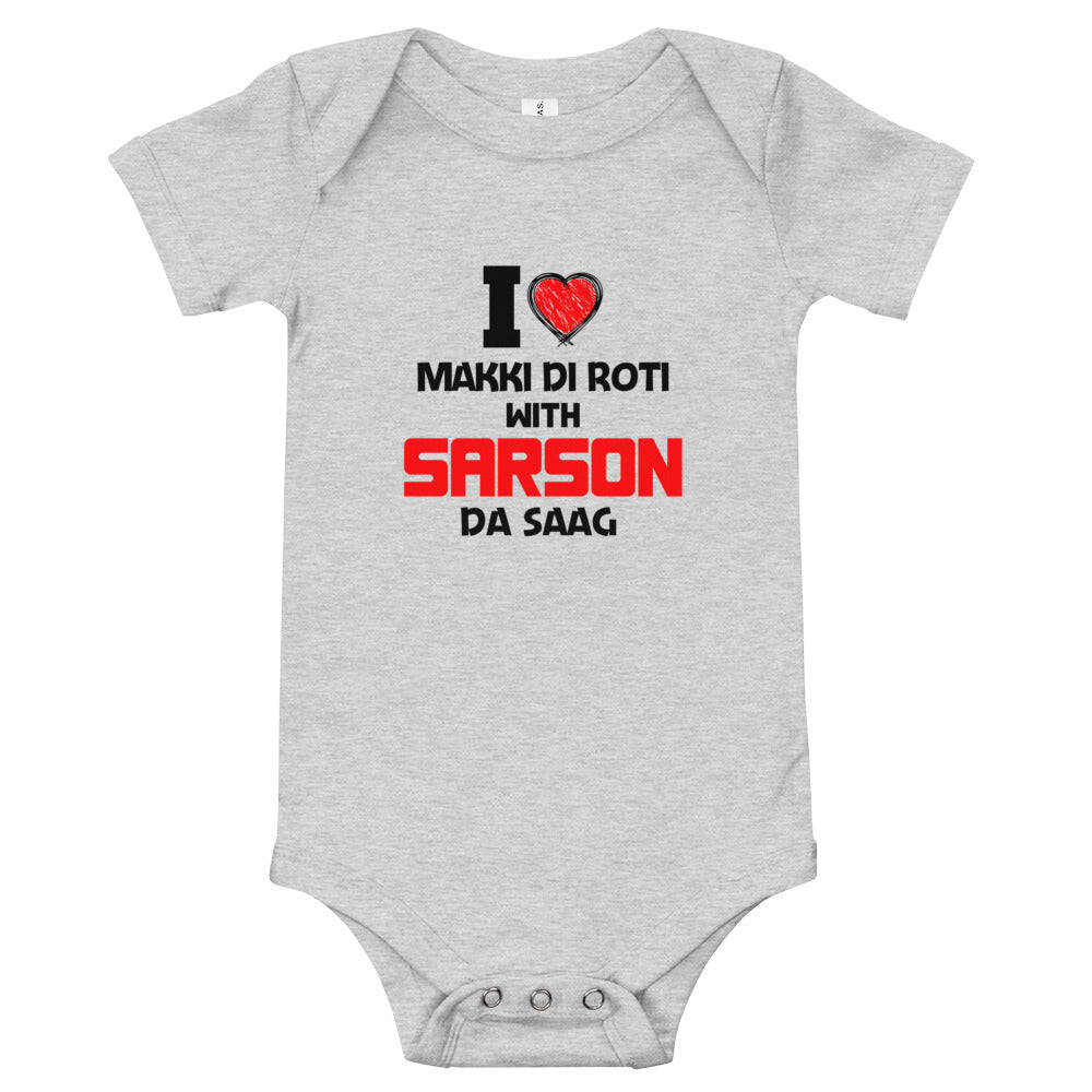 I LOVE MAKKI DI ROTI - Baby short sleeve one piece