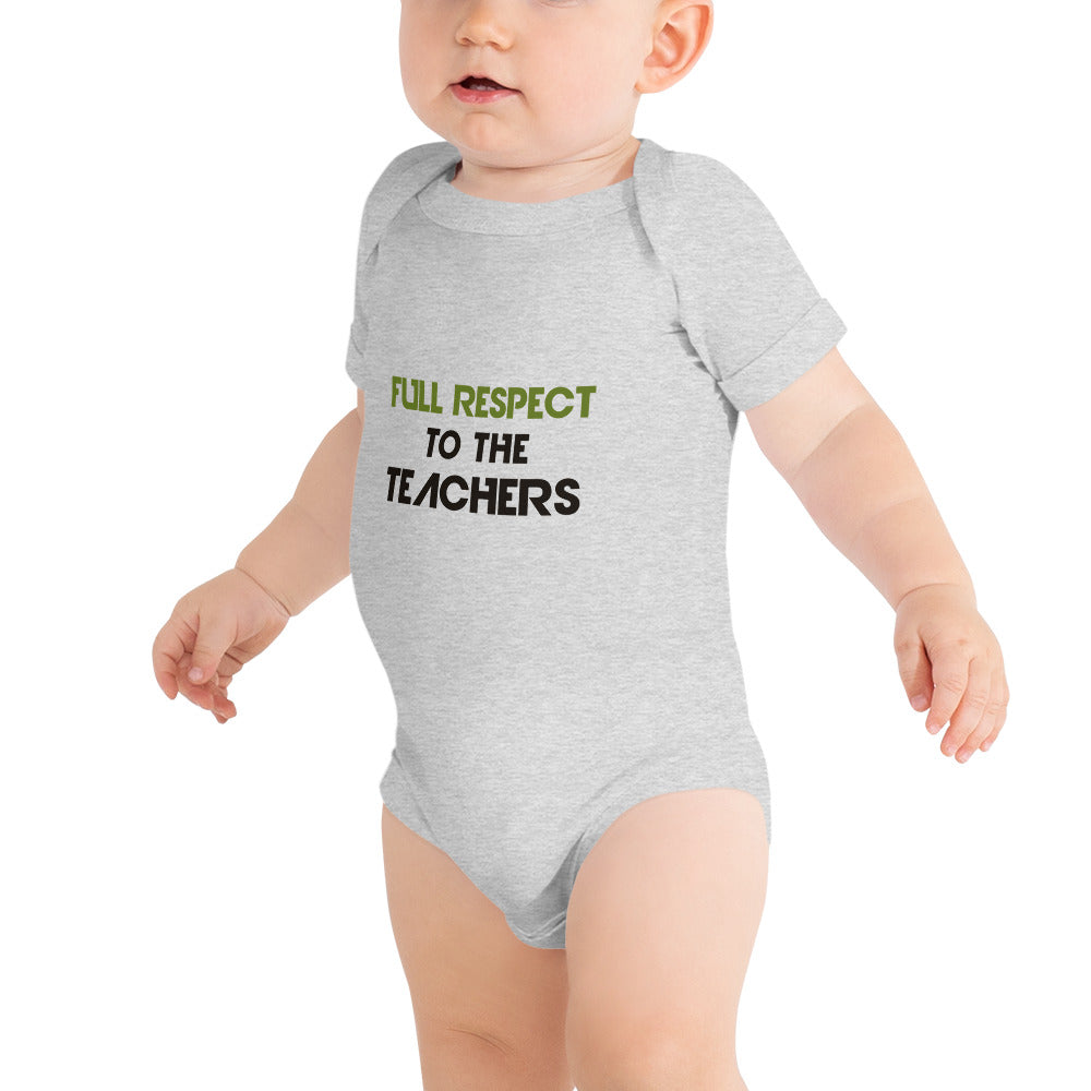 FULL RESPECT TO TEACHER - Baby short sleeve one piece