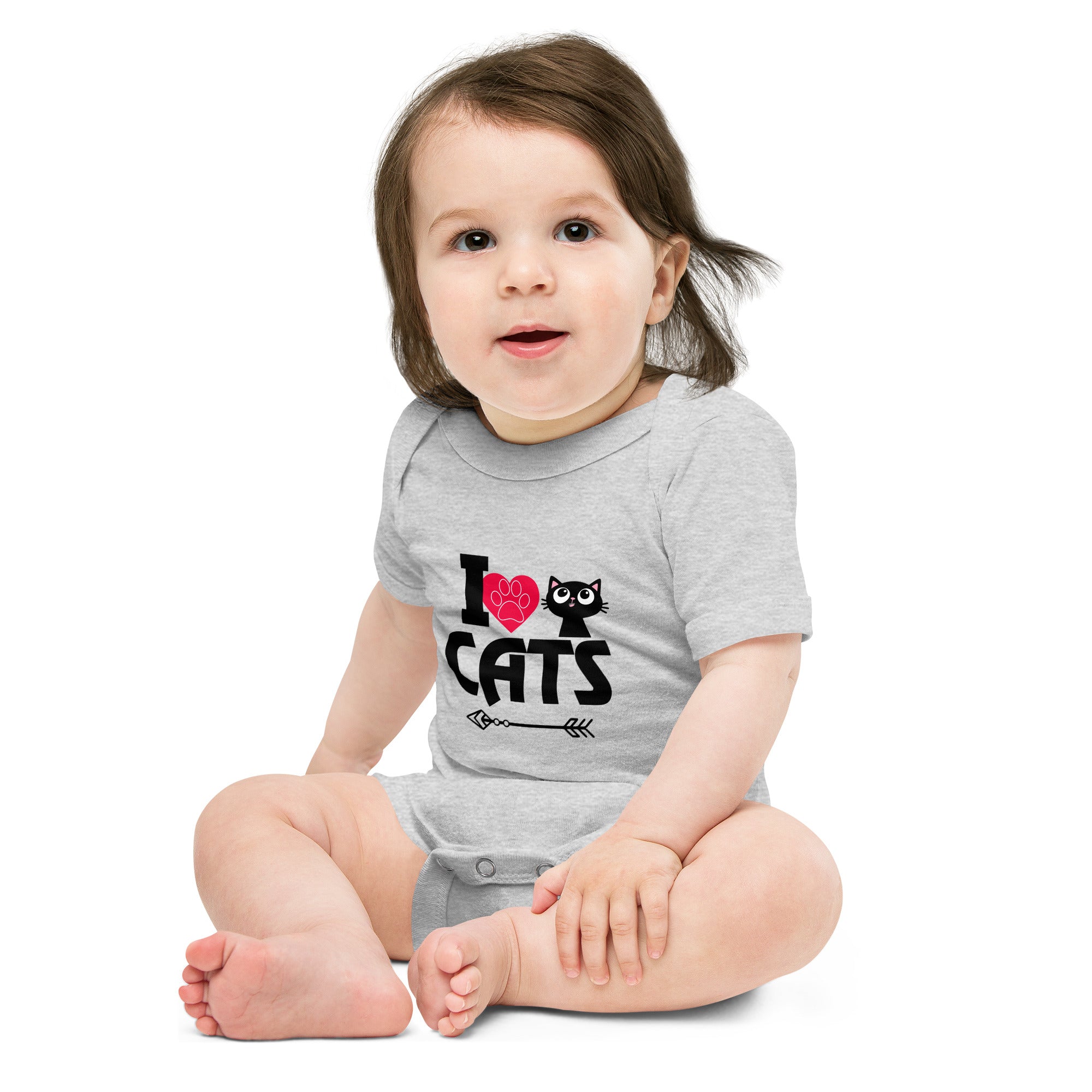 I LOVE CATS - Baby short sleeve one piece