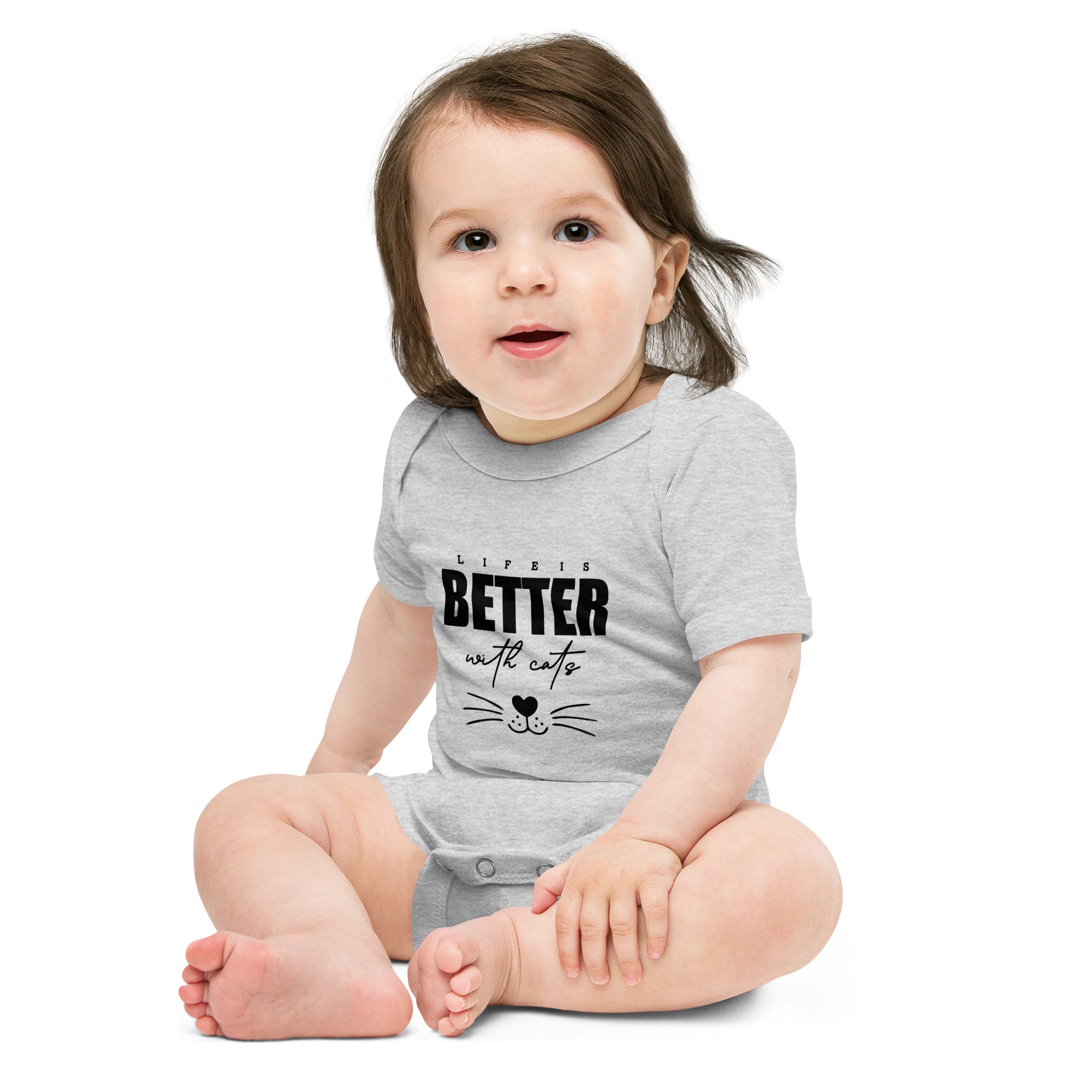 LIFE IS BETTER WITH CATS - Baby short sleeve one piece