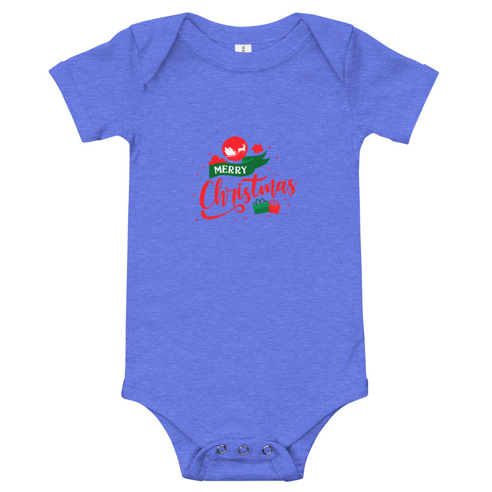 Merry Christmas- Baby short sleeve one piece