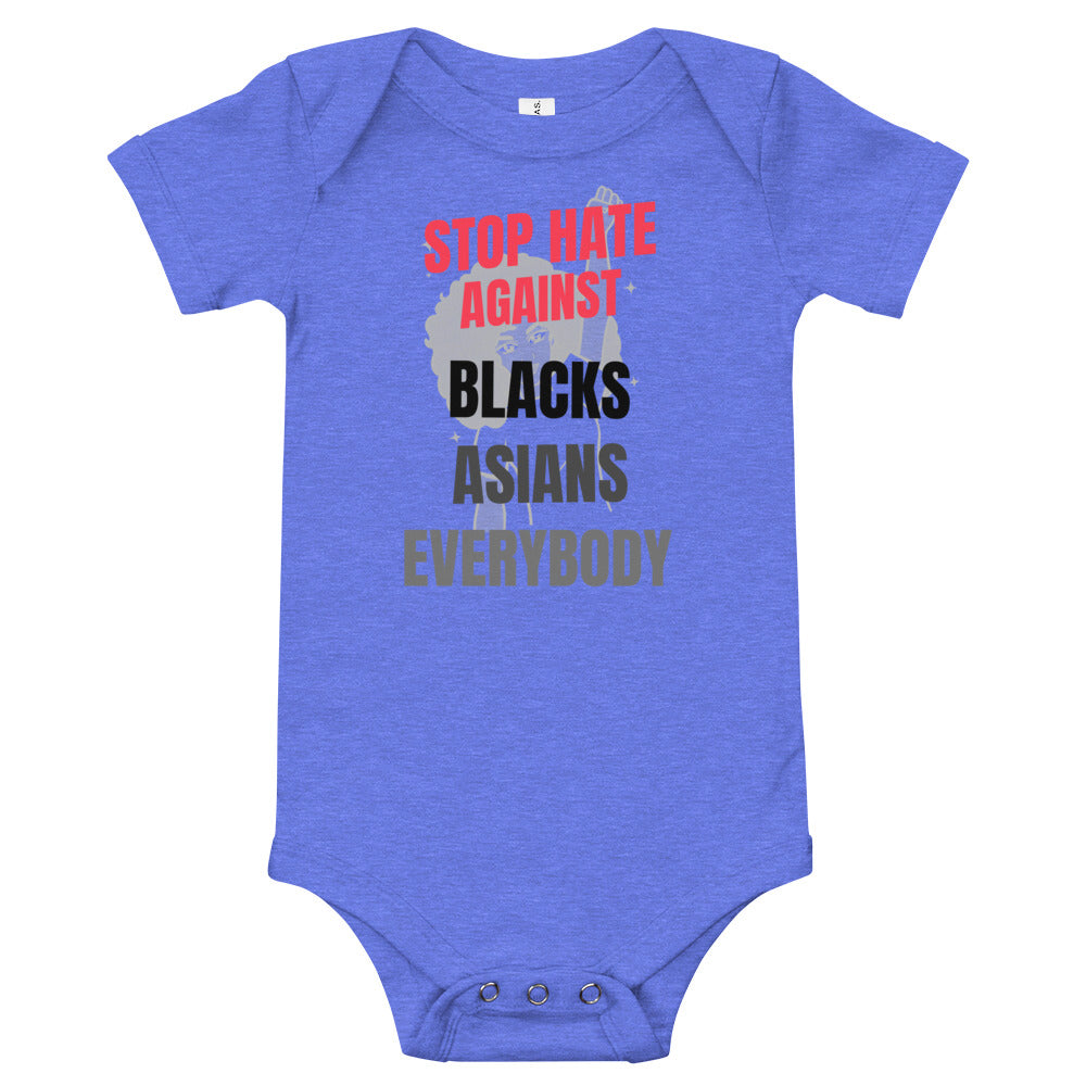 STOP HATE AGAINST EVERYBODY - Baby short sleeve one piece