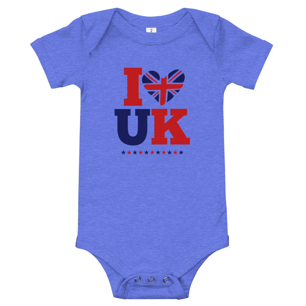 I LOVE UK - Baby short sleeve one piece