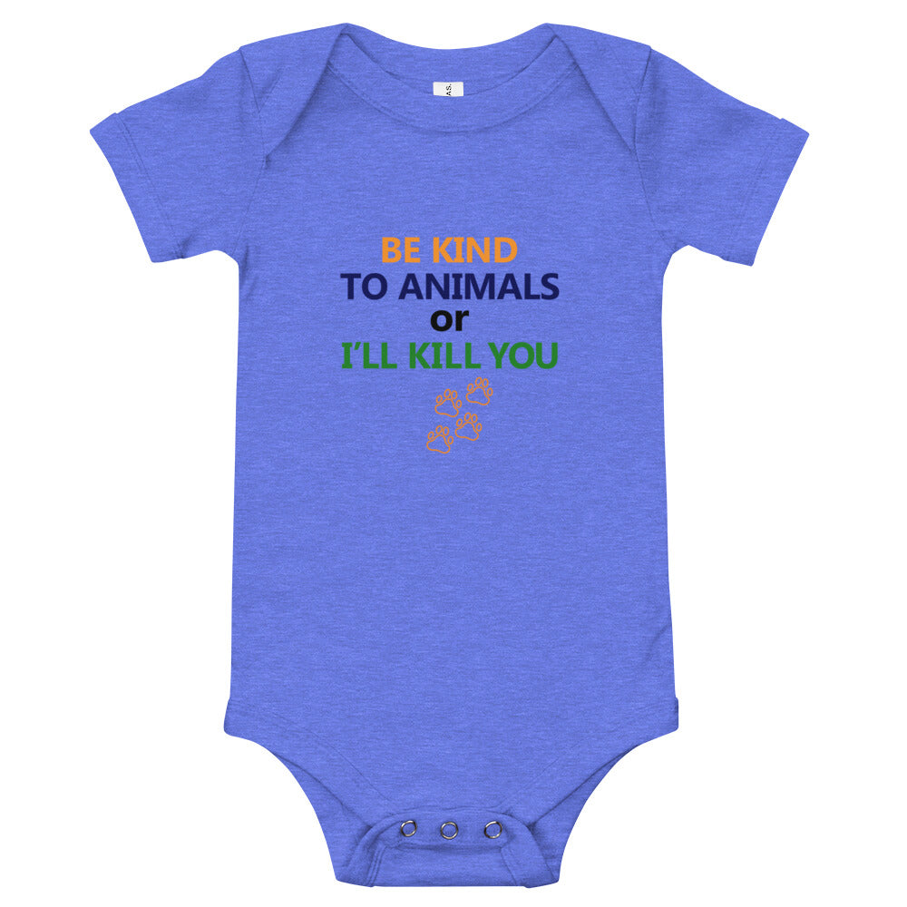 BE KIND TO ANIMALS - Baby short sleeve one piece