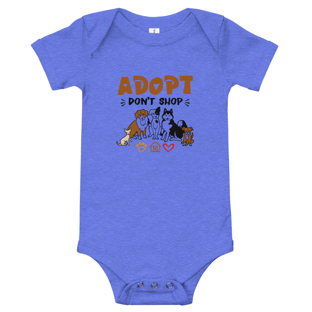 ADOPT DON'T SHOP - Baby short sleeve one piece